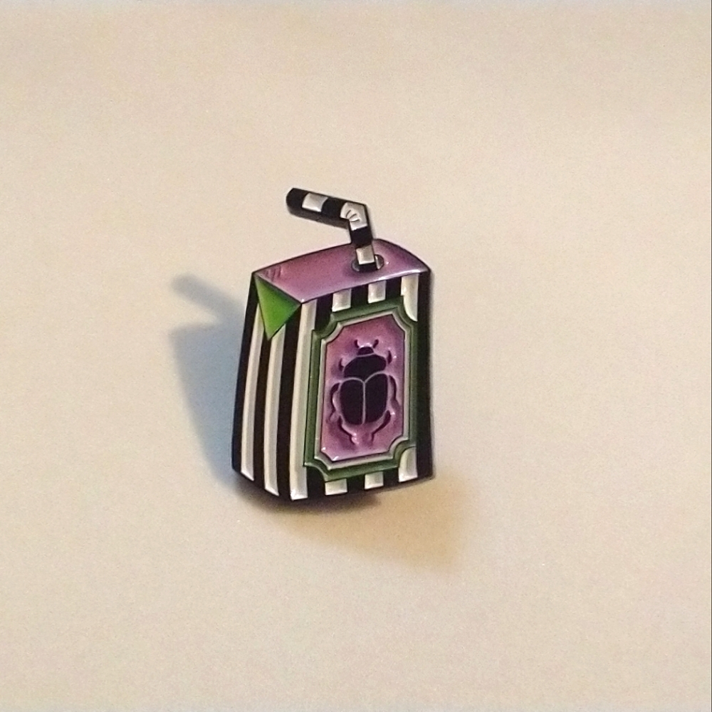 🧁 3/$30 Beetlejuice Beetle Juice Juicebox Enamel Pin NEW